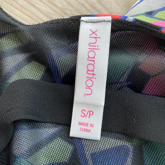 2/$30 Xhilaration 1980s Tank Dress Women Small Blue Pink Geo Kaleidoscope Hippie - Picture 4 of 8